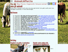 Tablet Screenshot of animali.affari.to